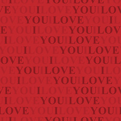 I love you - seamless red wrapping paper