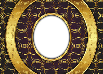 Golden vintage background.blank for message or text.Certificate.