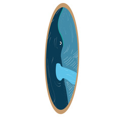 Isolated Surfboard on a white background, Vector illustration