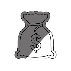 Bag of money icon vector illustration graphic design