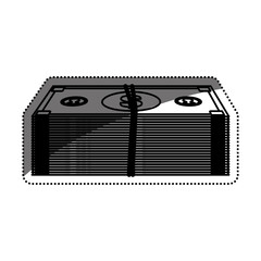 Billets money isolated icon vector illustration graphic design