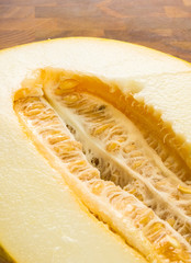 half of ripe juicy melon