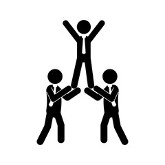 Business teamwork pictogram icon vector illustration graphic design