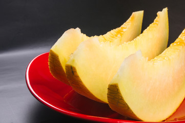 slices of ripe juicy melon