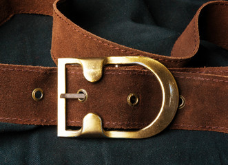 brown suede strap