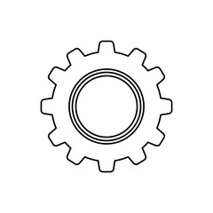 Gear machinery piece icon vector illustration graphic design