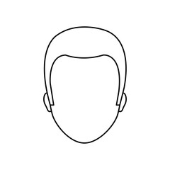 Male faceless head icon vector illustration graphic design