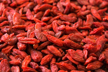 Dried Goji berries background
