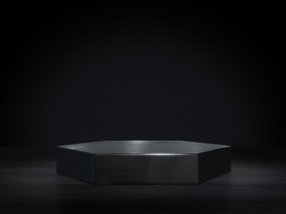 Pedestal for display,Platform for design,Blank product stand.3D rendering.