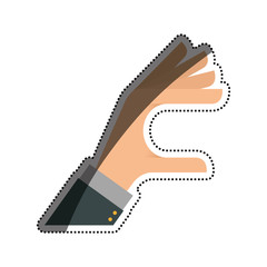 Human hand silhouette icon vector illustration graphic design