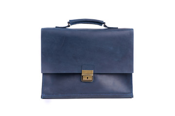 Leather bag on a white background, isolated