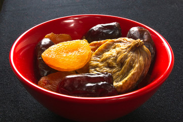dried fruits on the saucer