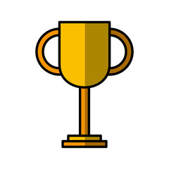 trophy cup isolated icon vector illustration design