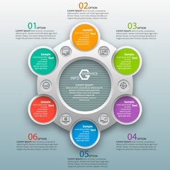 Abstract 3D Paper Infographics