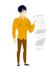 Businessman giving business presentation.