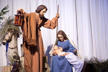 Christmas Nativity Scene , Holy Family, 
