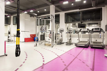Interior of modern gym