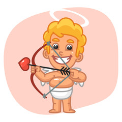 Cupid Smiles and Shoots Bow