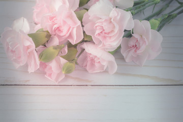 Pink carnations for holiday.