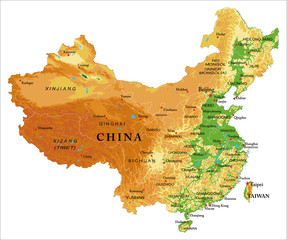 China relief map - 134367875