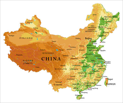China relief map
