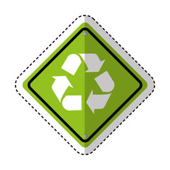 recycle symbol sign icon vector illustration design