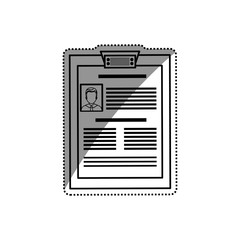 Obraz premium Business curriculum vitae icon vector illustration graphic design