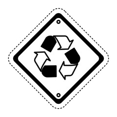 Obraz premium recycle symbol sign icon vector illustration design