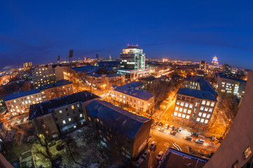 Night cityscape view of Voronezh 