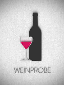 Weinprobe Typografie Schild
