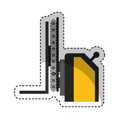 Fototapeta na wymiar forklift machine logistic icon vector illustration design