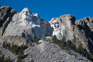 Mount Rushmore Memorial Monument in Black Hills of South Dakota