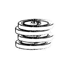 Coins money isolated icon vector illustration graphic design