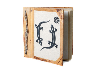 Photo album with decoration isolated on the white background