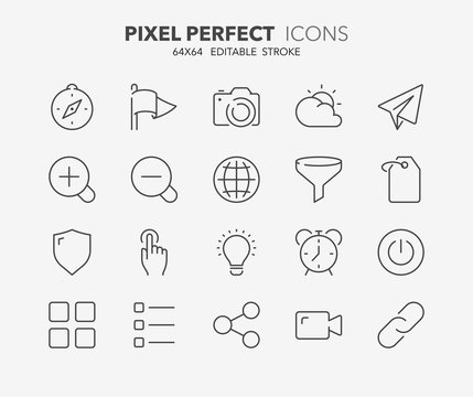 user interface thin line icons 3
