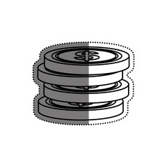 Coins money isolated icon vector illustration graphic design