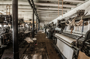 verschiedene maschinen in spinnerei