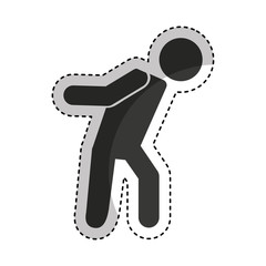 worker logistic silhouette icon vector illustration design