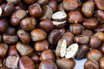 This is Sweet Chestnut in Thai food Market