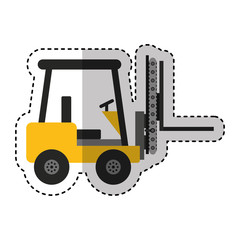 forklift machine logistic icon vector illustration design