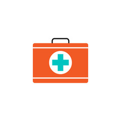 First aid box solid icon, medical case and bag, vector graphics, a colorful linear pattern on a white background, eps 10.