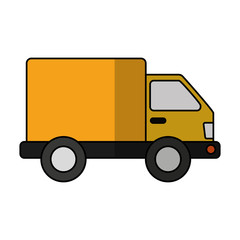 Fototapeta premium truck delivery vehicle icon vector illustration design