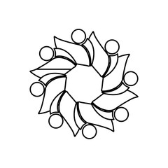 Abstract people symbol icon vector illustration graphic design