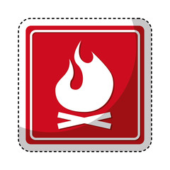 fire flame sign isolated icon vector illustration design
