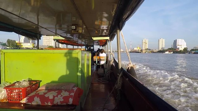 Passenger boat on Chao Phraya River