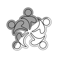 Obraz premium Abstract people symbol icon vector illustration graphic design