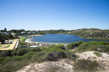 A view to Moore river lagoon in Western Australia