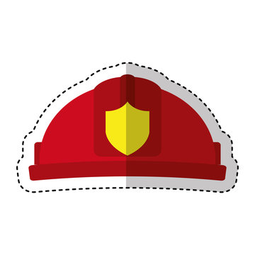 helmet firefighter isolated icon vector illustration design