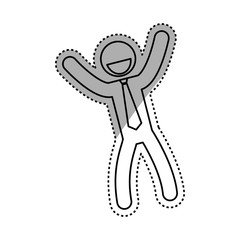 successful businessman pictogram icon vector illustration graphic design