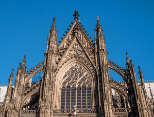 Fototapeta premium Cologne Cathedral. It ranked third in the list of the highest churches in the world and is listed World Heritage sites. Germany.
